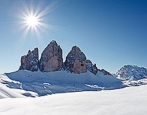 Die Drei Zinnen im Winter