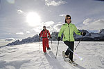 Winter hiking in the Dolomites